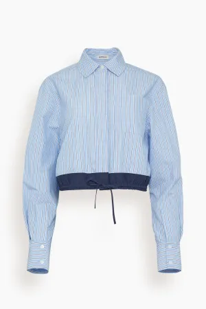 Adryck Long Sleeve Shirt in Harbor Blue Stripe