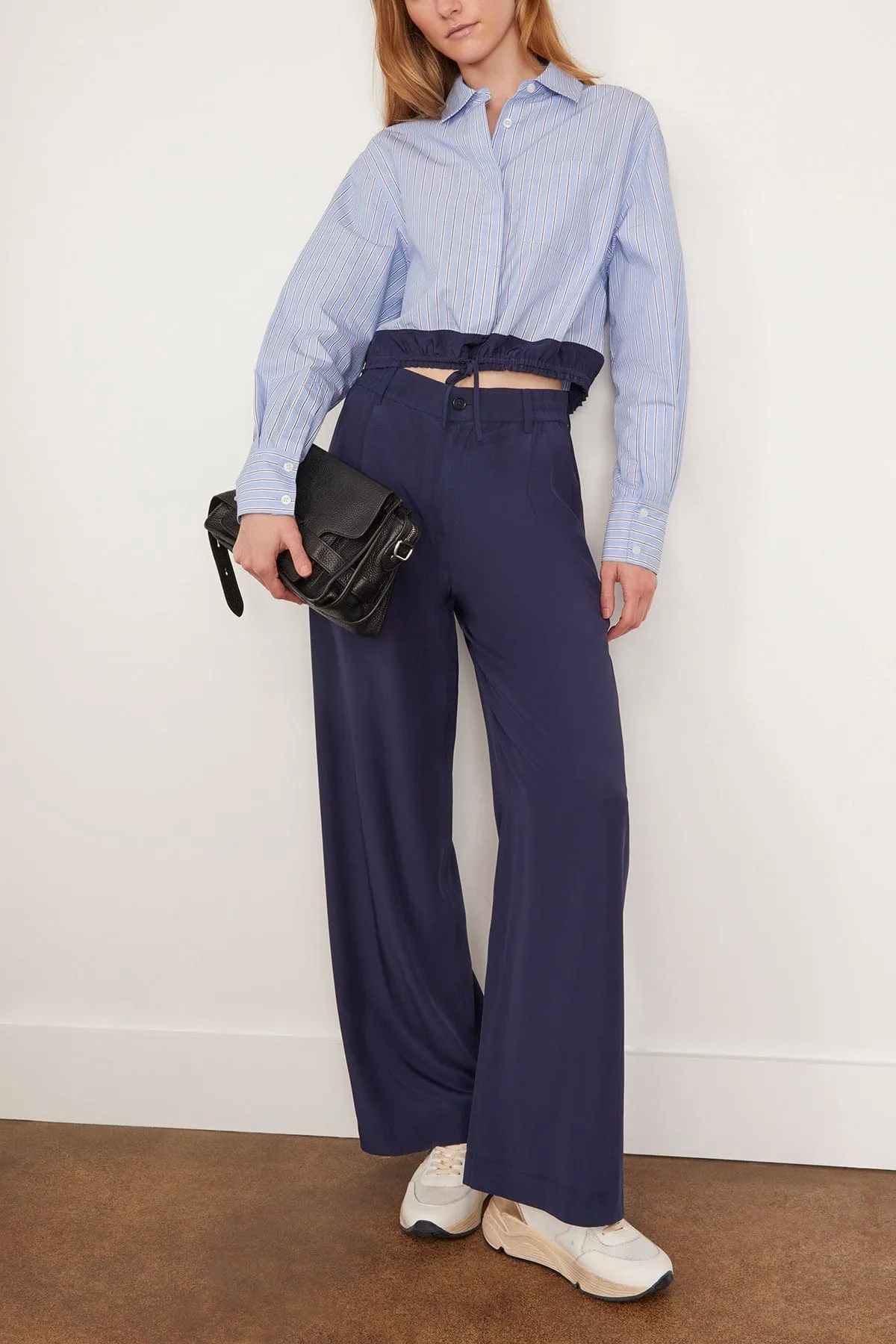 Adryck Long Sleeve Shirt in Harbor Blue Stripe