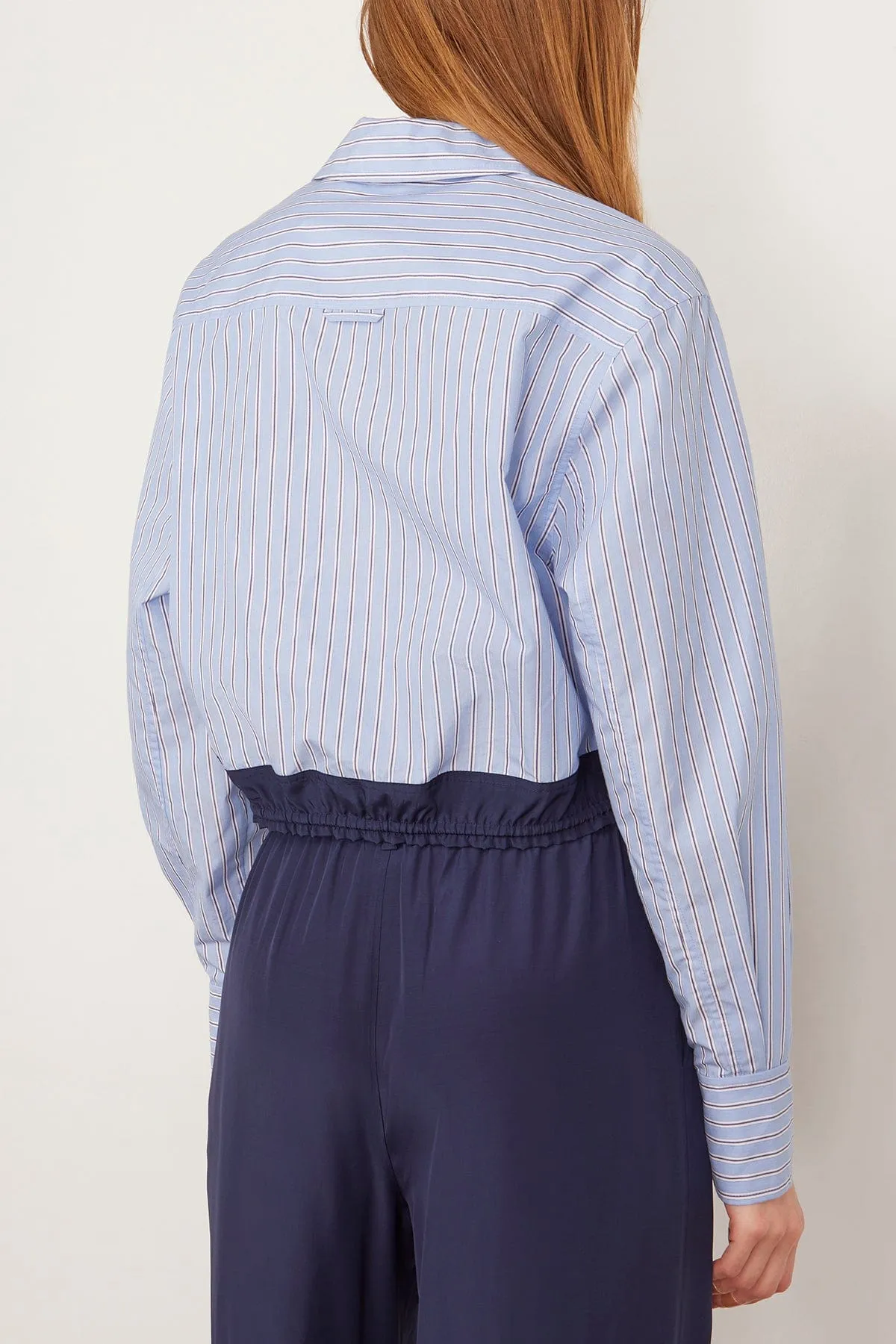 Adryck Long Sleeve Shirt in Harbor Blue Stripe