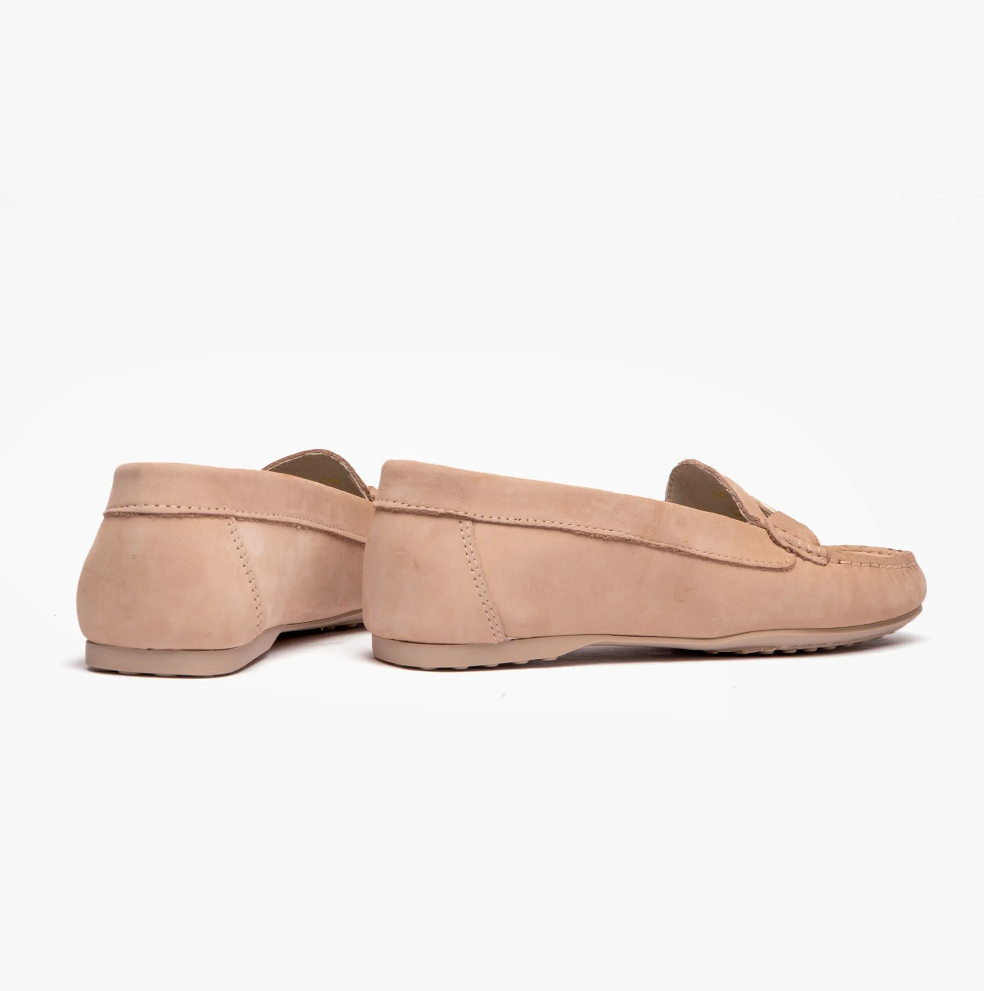 ASTRID Ladies Buckle Loafers Beige