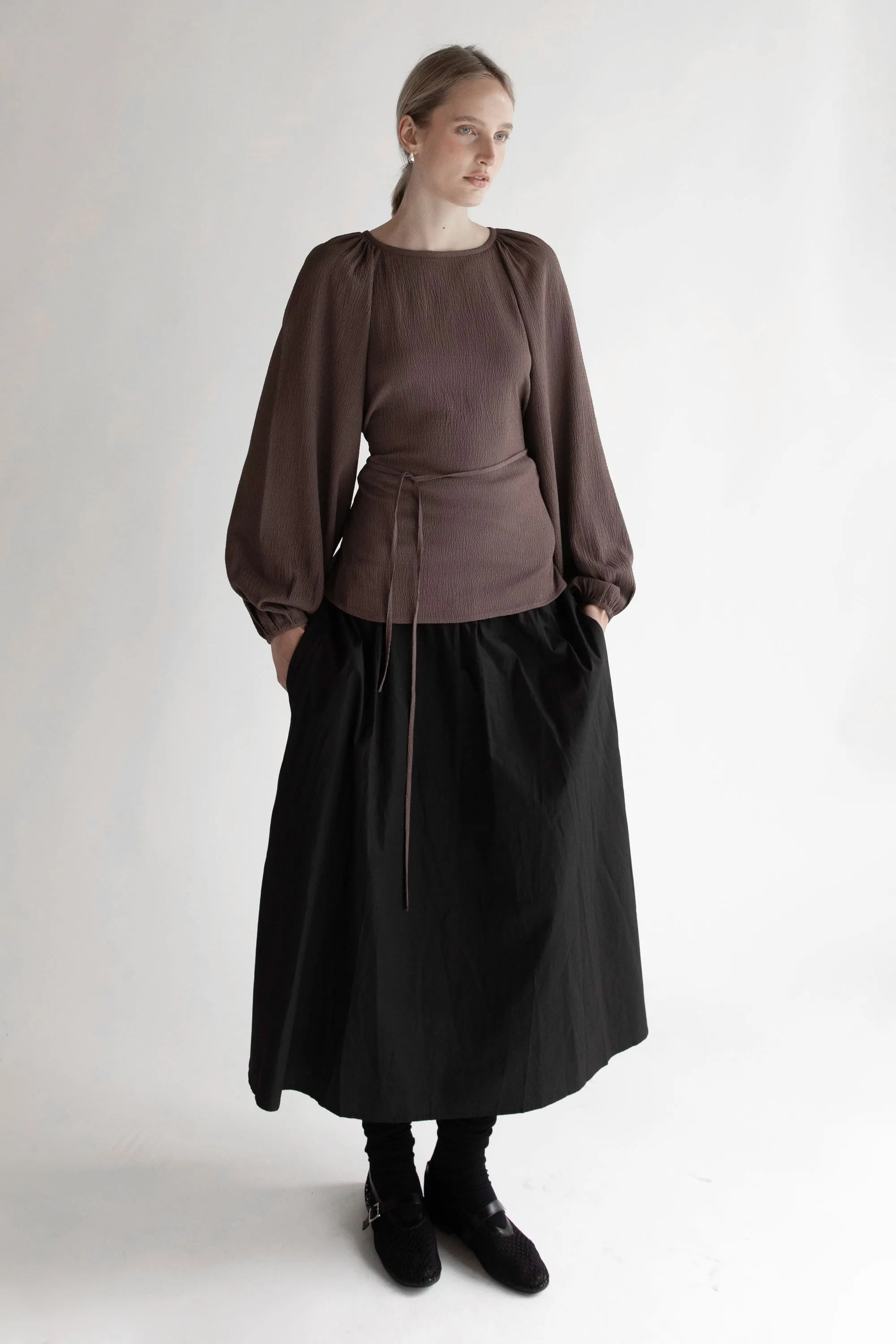 BALLOON SLEEVE TOP