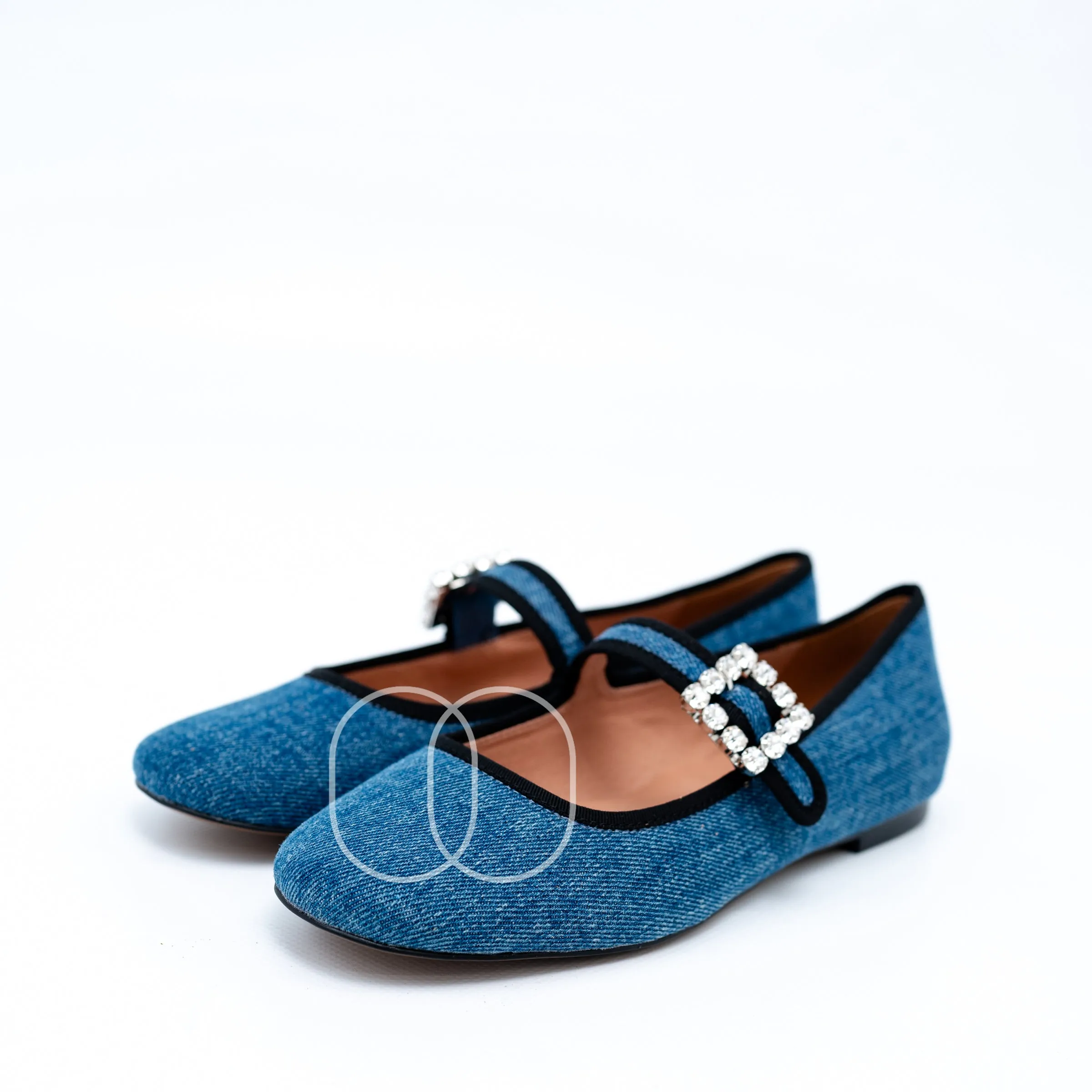 Bibi Lou Adina Ballerina Flats in Denim