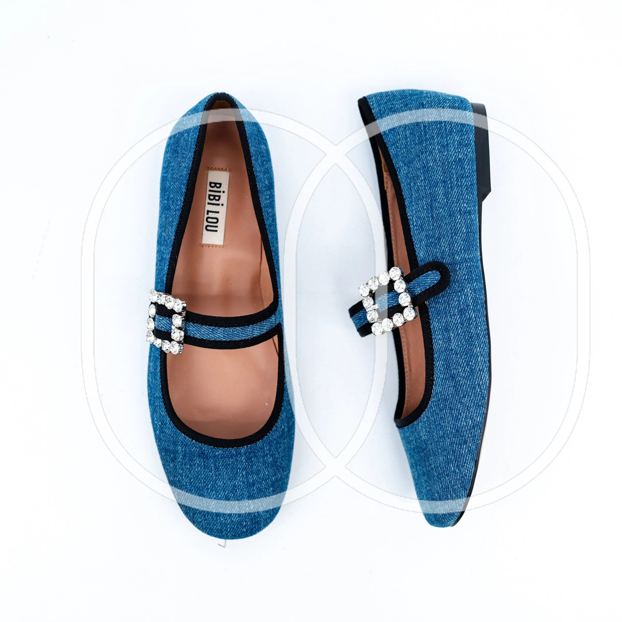 Bibi Lou Adina Ballerina Flats in Denim