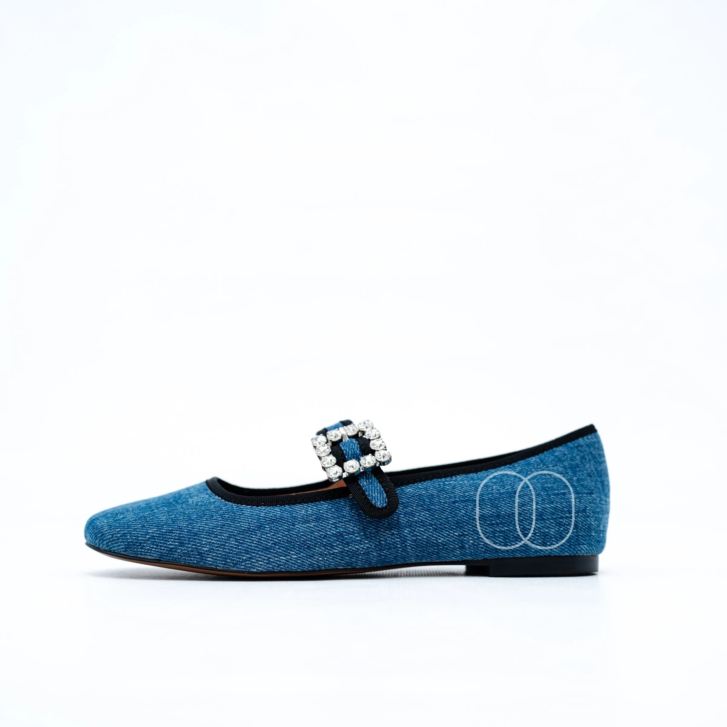 Bibi Lou Adina Ballerina Flats in Denim