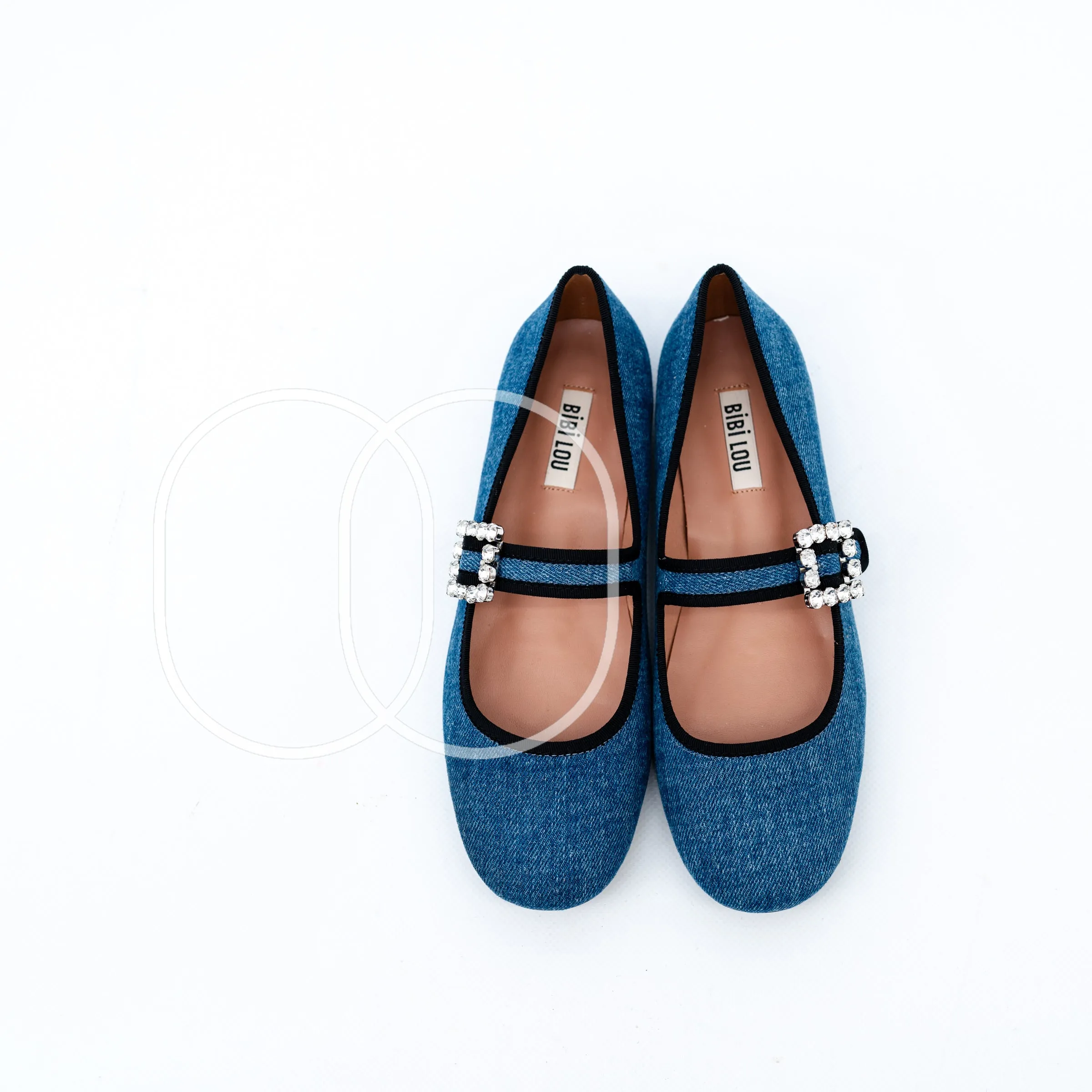 Bibi Lou Adina Ballerina Flats in Denim