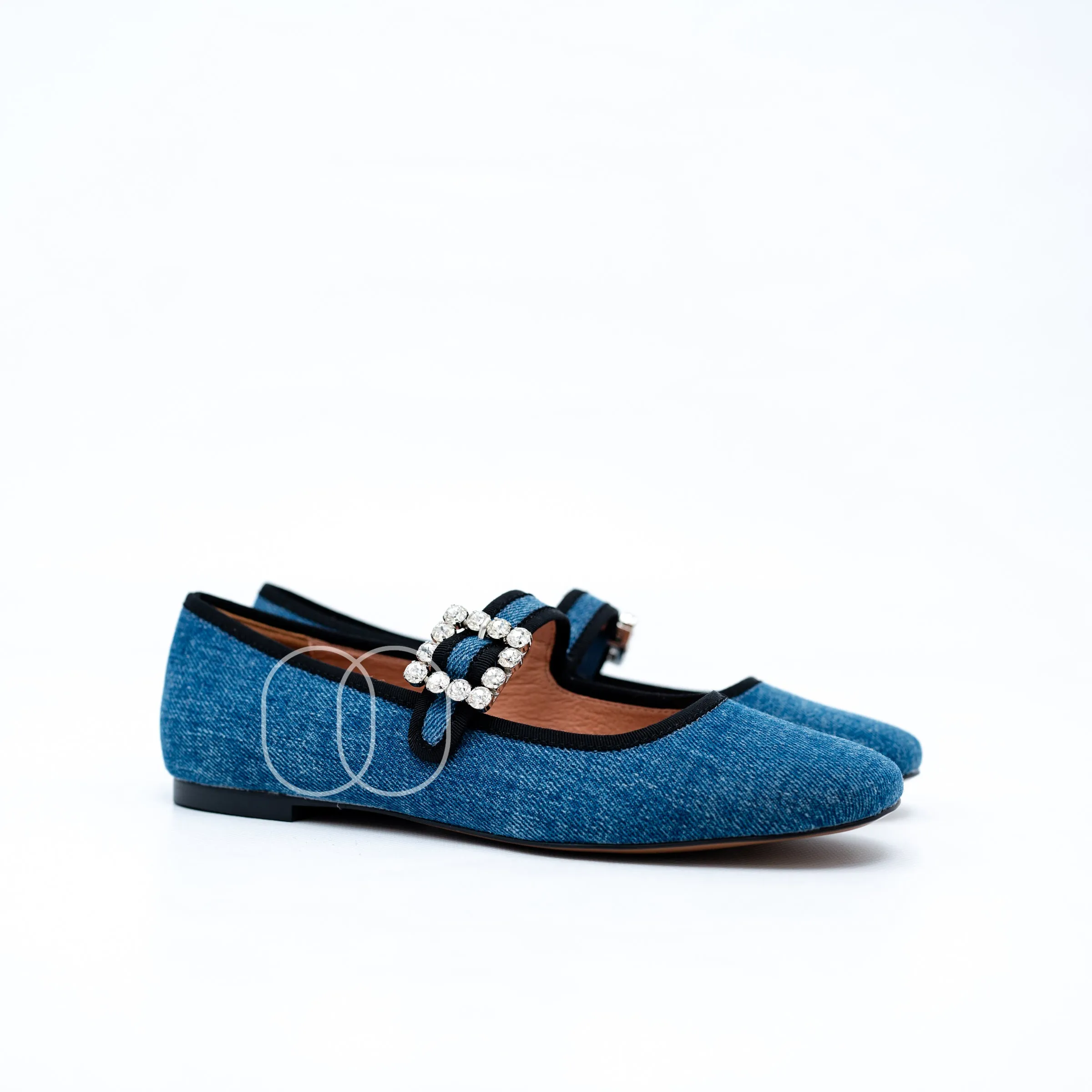 Bibi Lou Adina Ballerina Flats in Denim