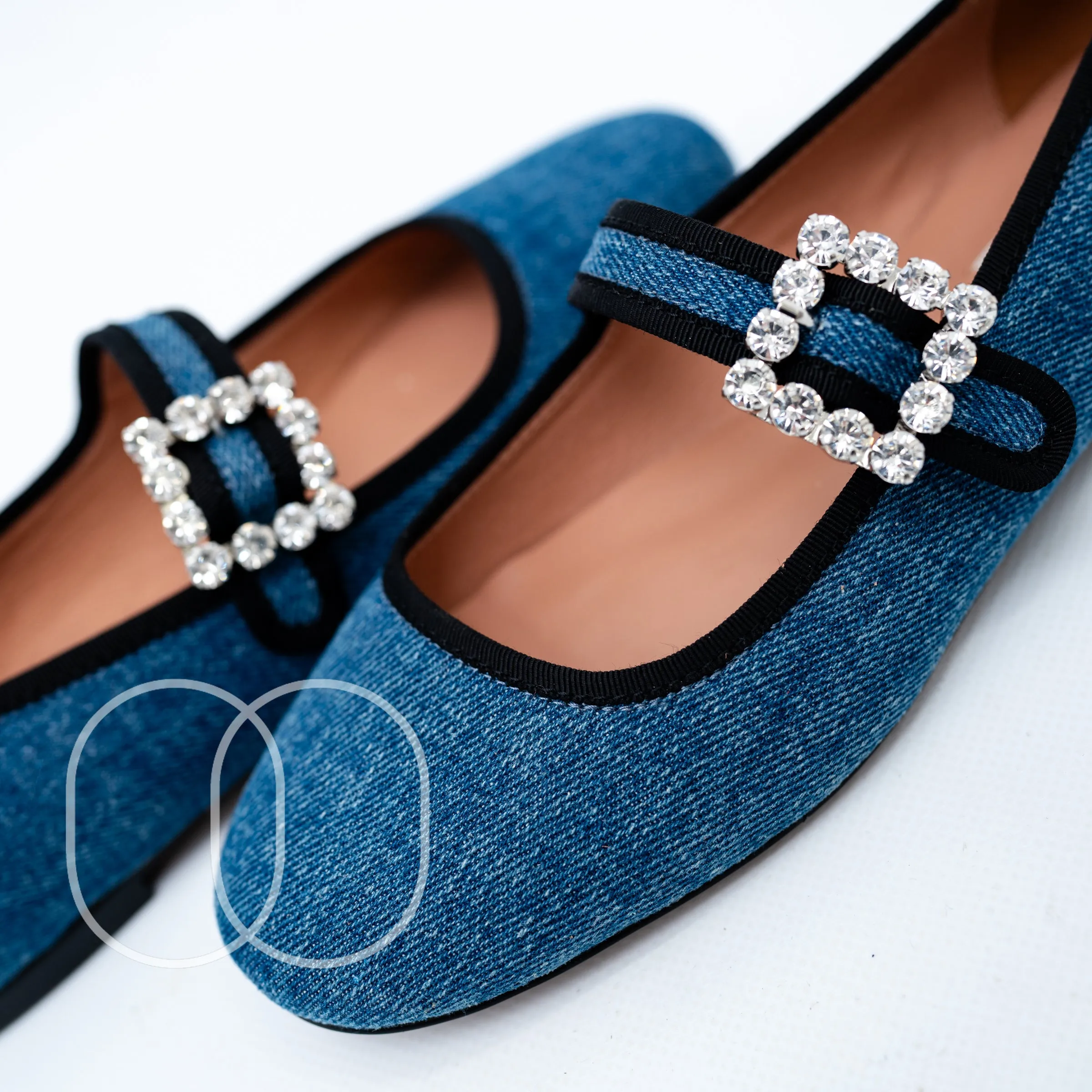 Bibi Lou Adina Ballerina Flats in Denim
