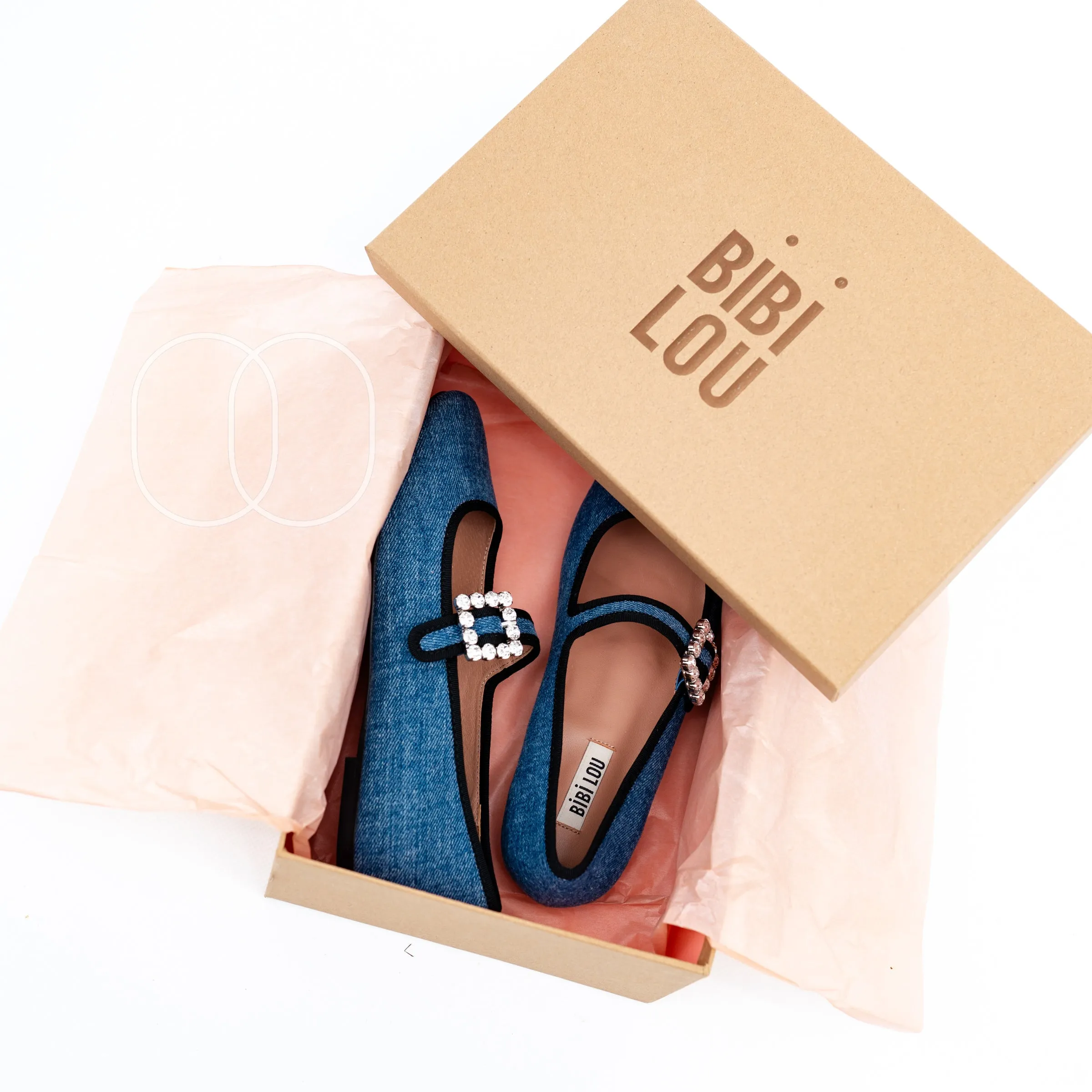 Bibi Lou Adina Ballerina Flats in Denim