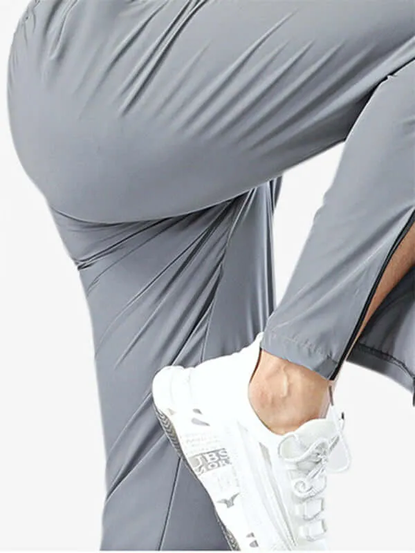 Breathe Easy: Quick-Dry Ice Silk Drawstring Trousers