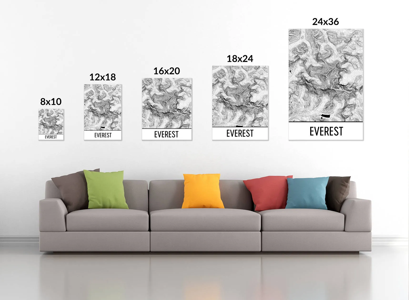 Cleveland Neighborhood Typography Prints – Modern Map Art