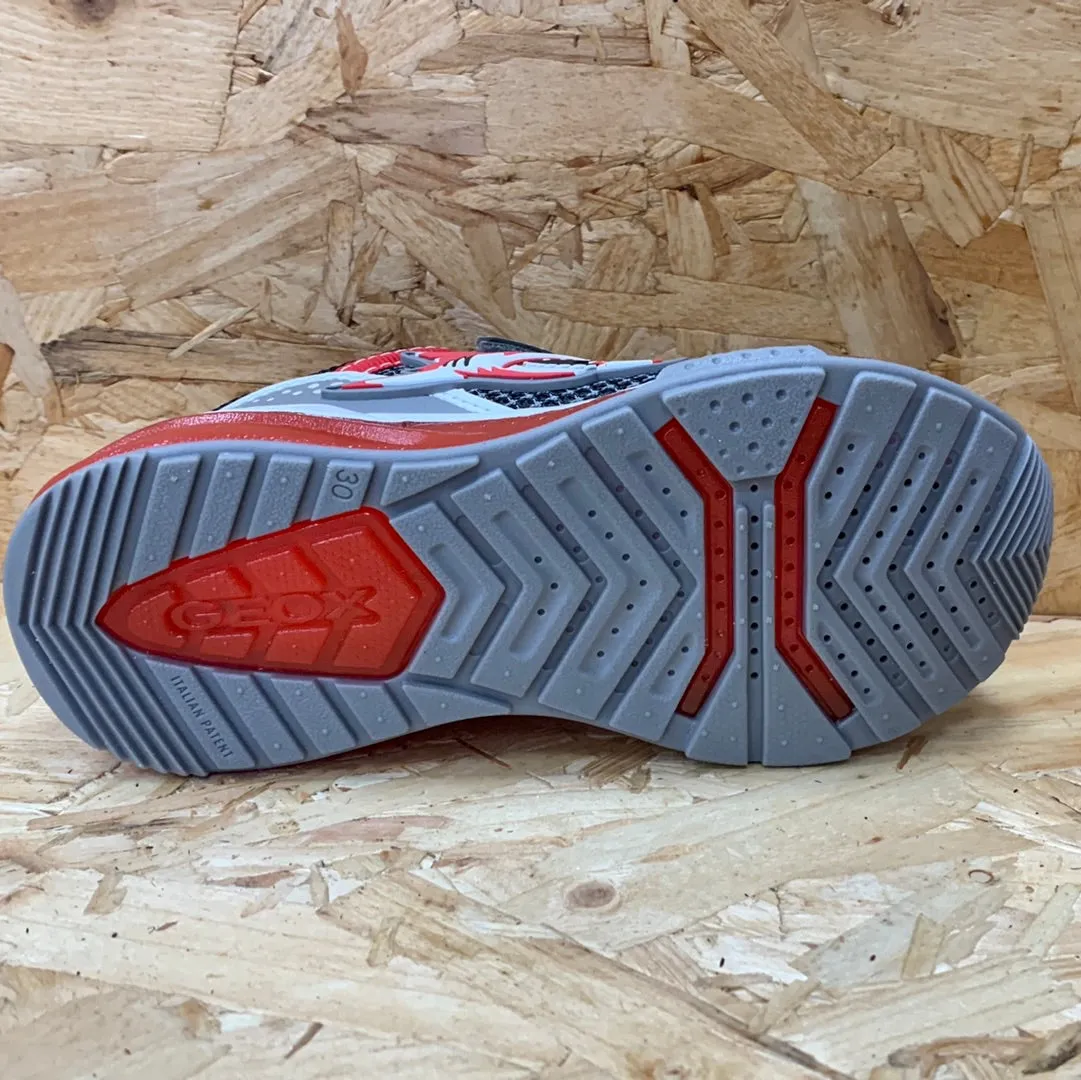 Geox Kids Light Up Shark Trainers - Grey / Black