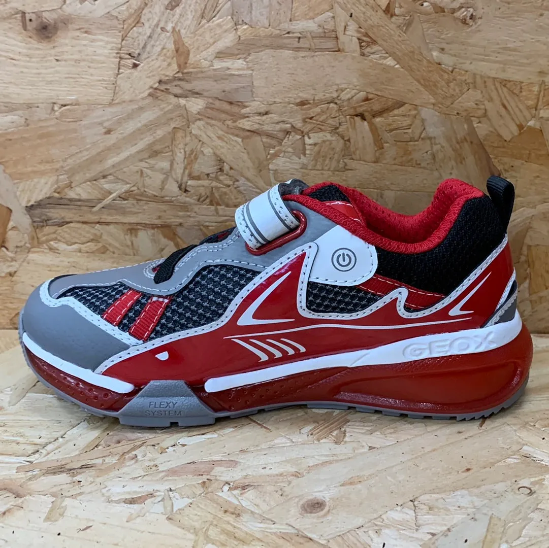 Geox Kids Light Up Shark Trainers - Grey / Black