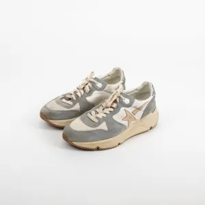 Golden Goose Cream Grey Glitter Detail Back Trainers