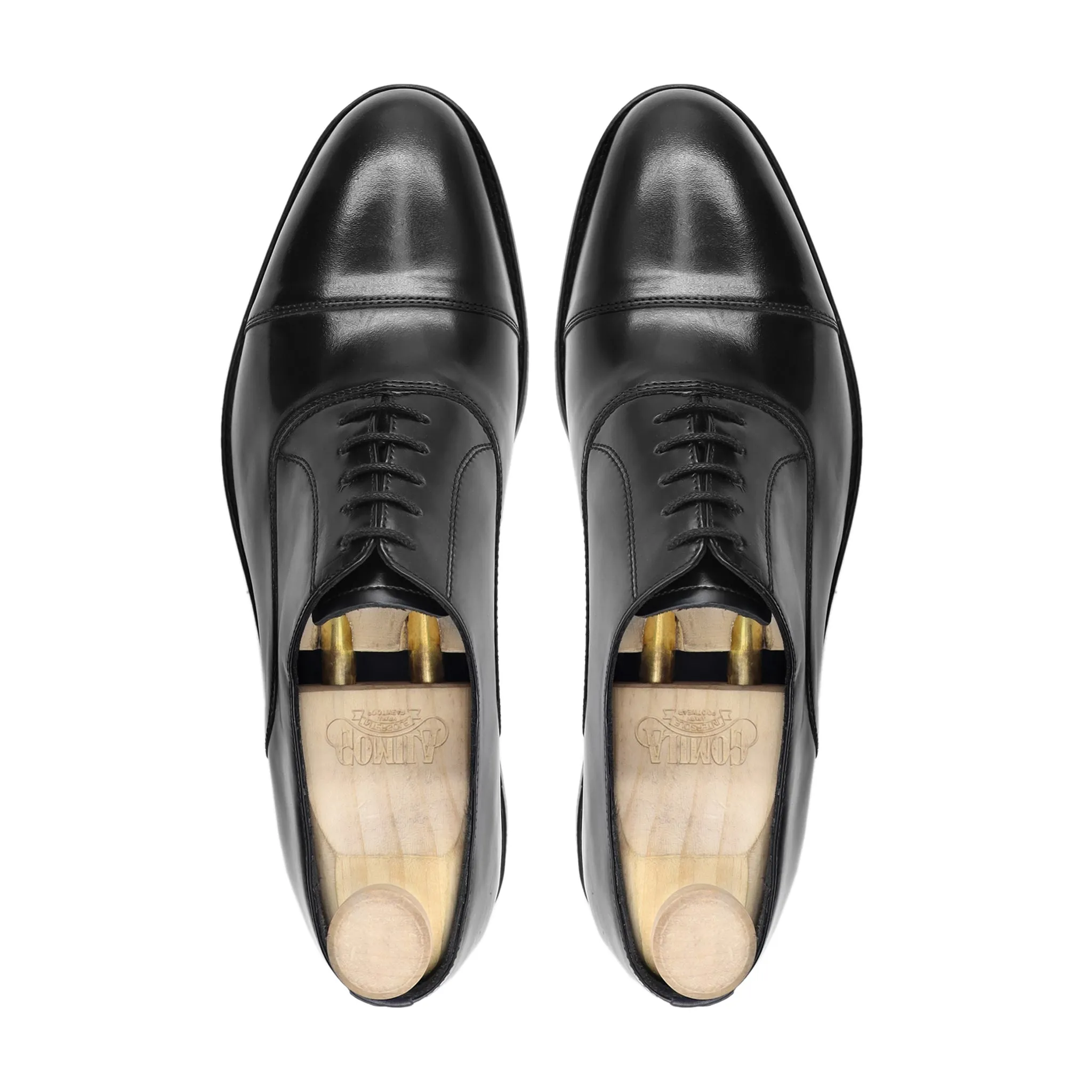 Hillerrod - Men's Black Box Leather High Shine Oxford Shoe