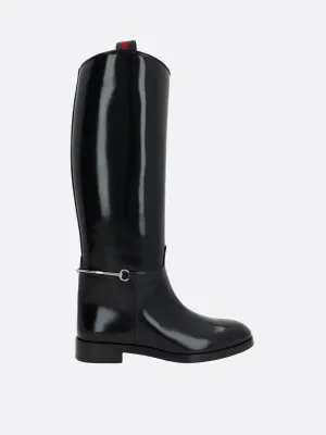 Horsebit Leather Ankle Boots