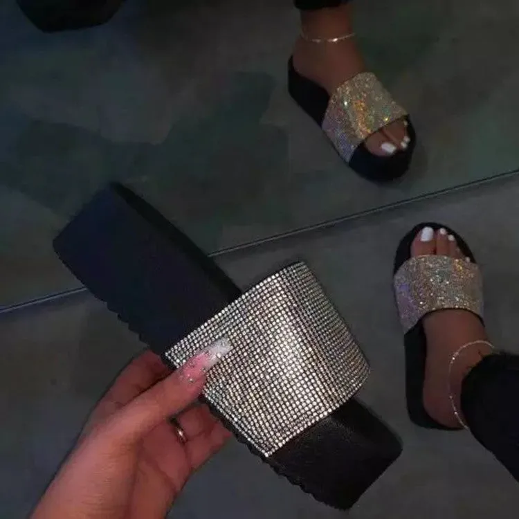 Hot selling shiny slippers ST0073