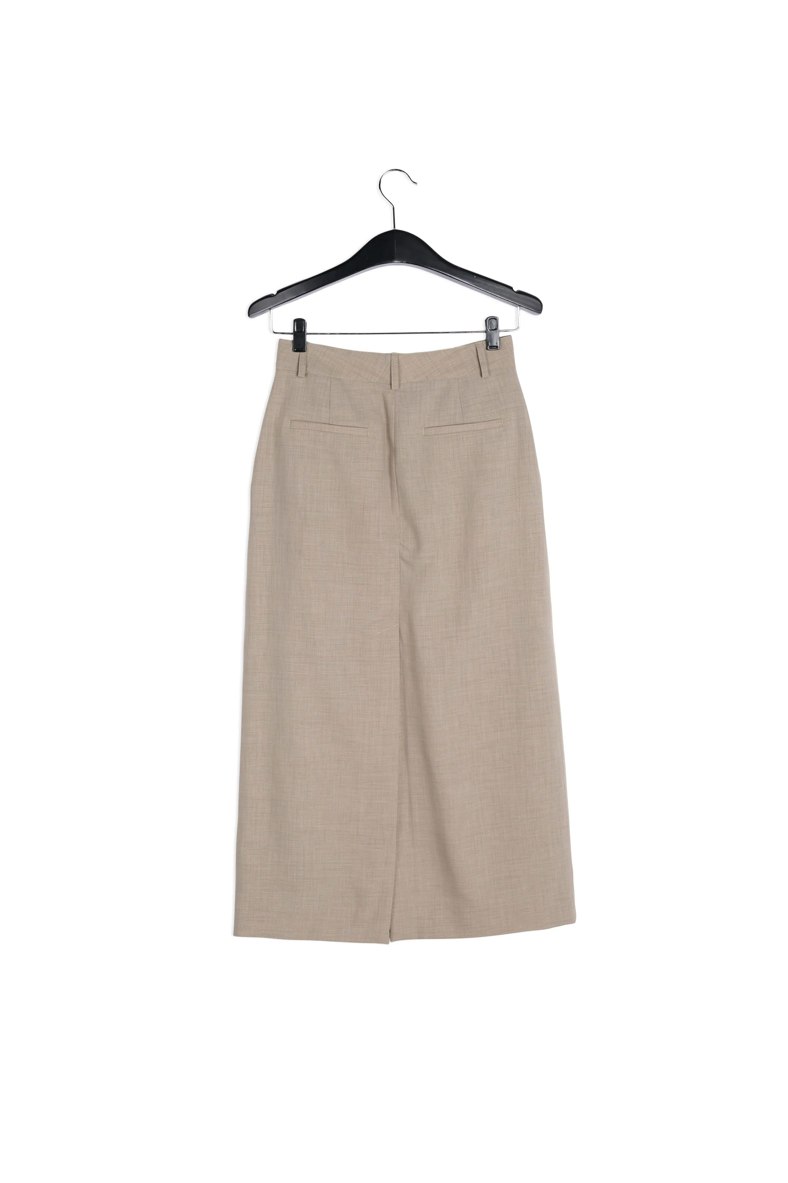 Khaki ankle-length skirt