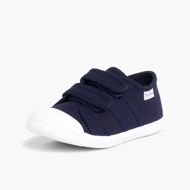 KIDS RIPTAPE CANVAS TRAINERS