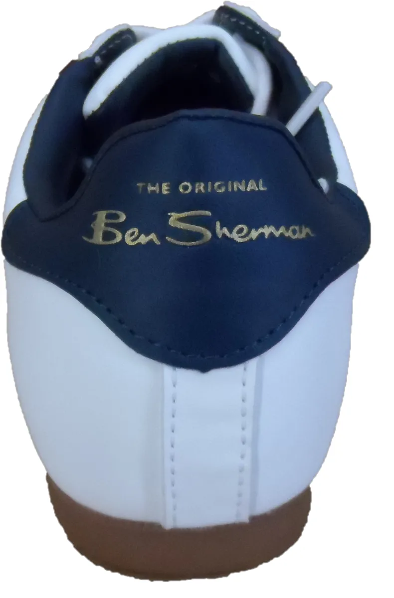 Mens Ben Sherman White Target Trainers