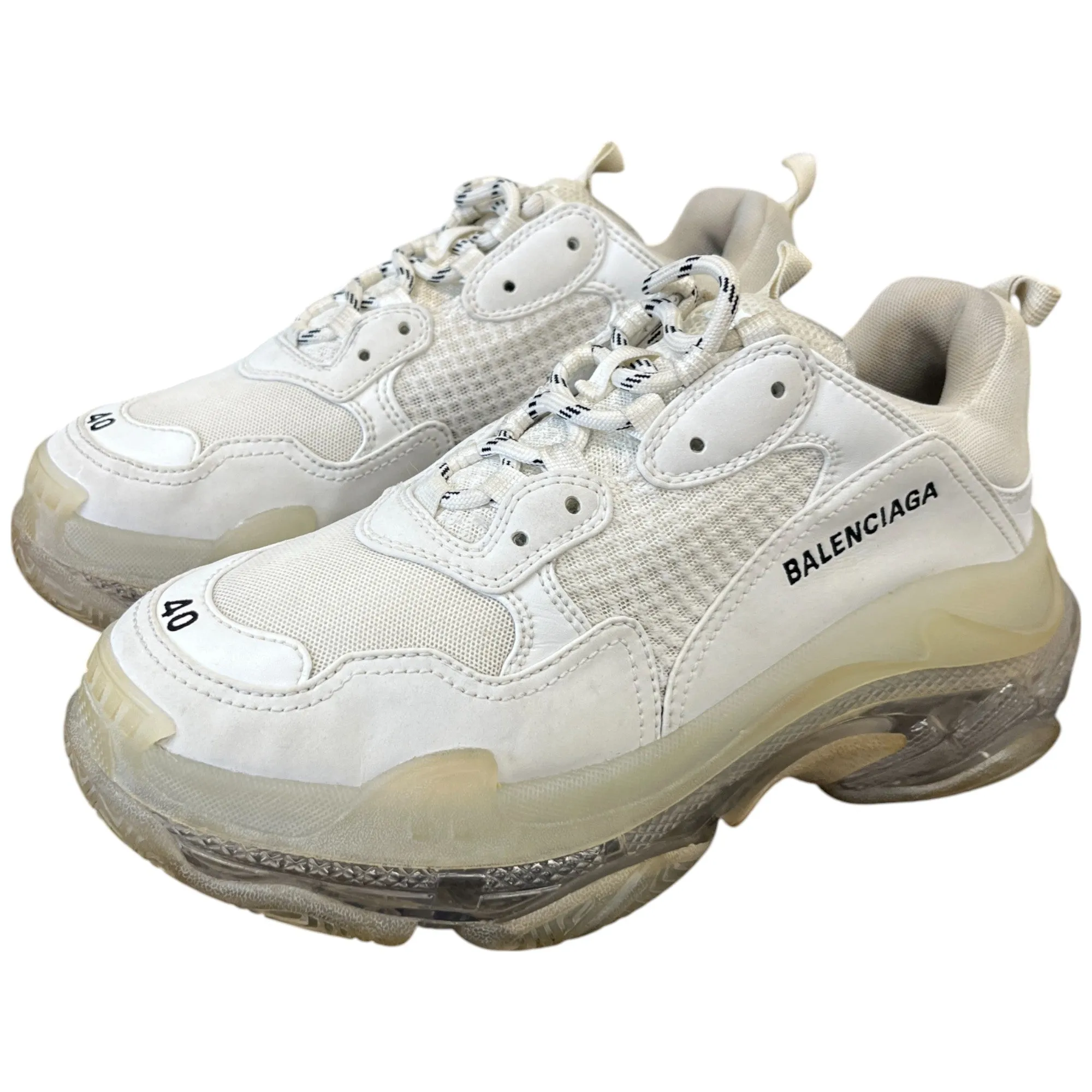 Men's Tripe S Low Trainers White Size EU 40 / UK 6