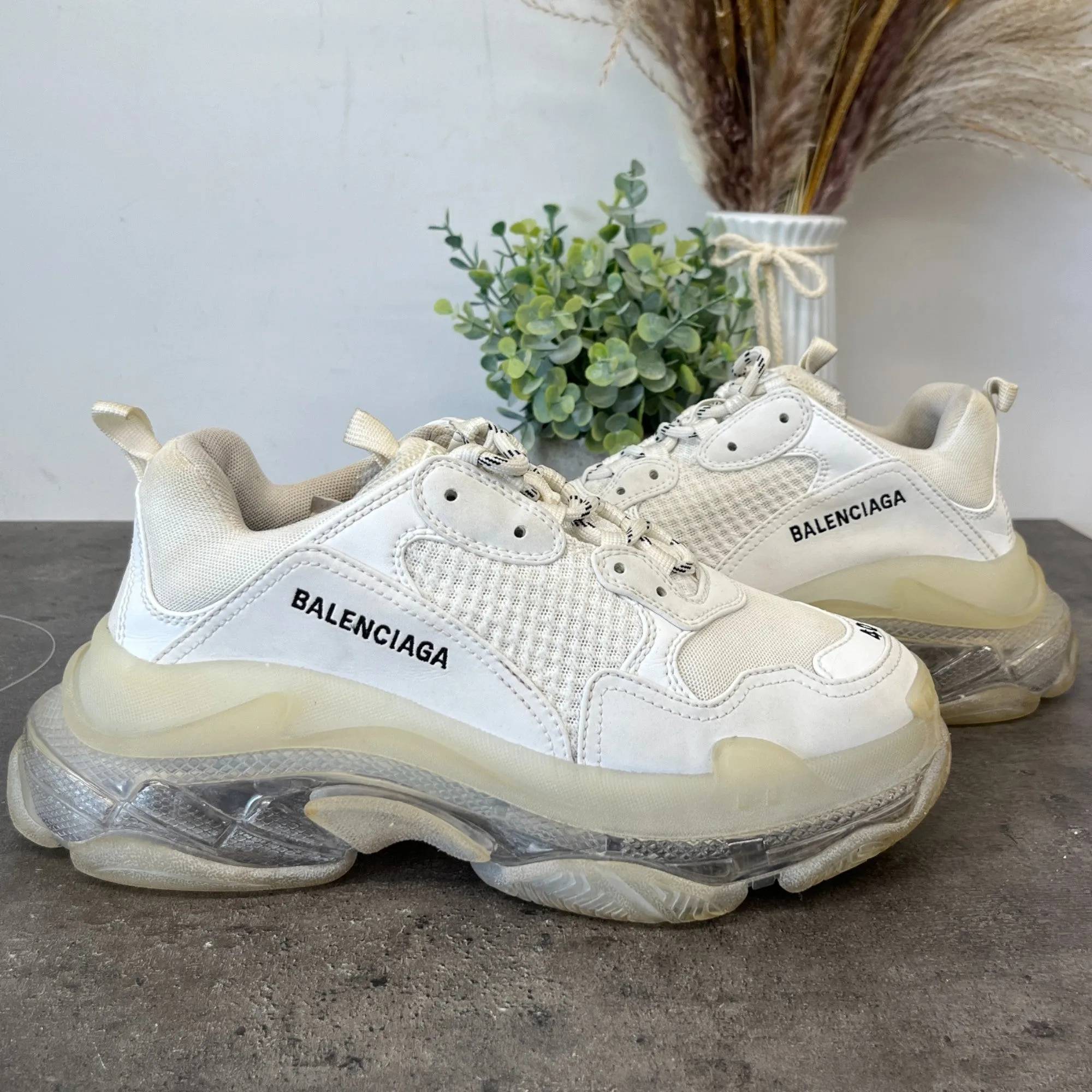 Men's Tripe S Low Trainers White Size EU 40 / UK 6