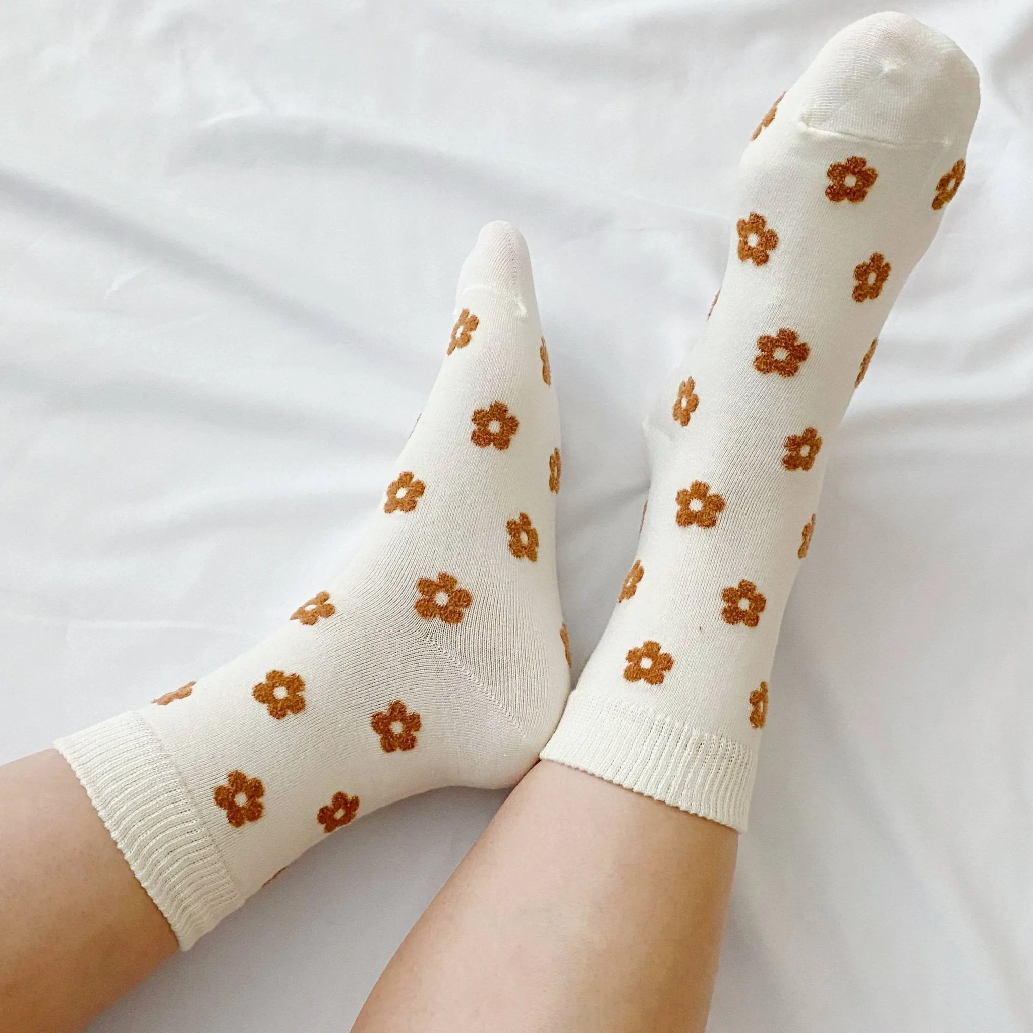 Mini Daisy Happiness Socks - Orange
