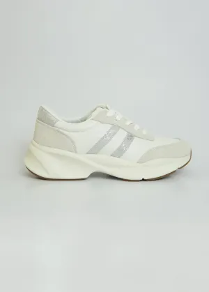 Nori Sneaker In White And Silver