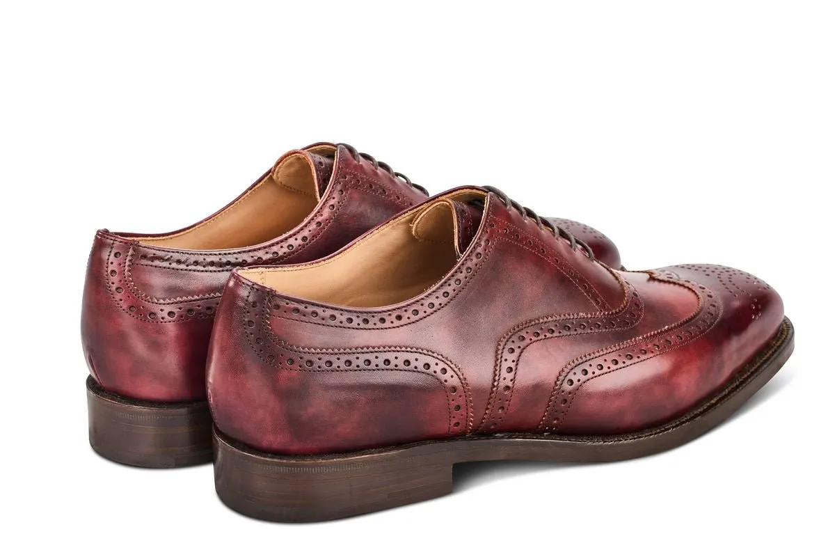 Piccadilly Brogue Oxford City Shoe - Burgundy Museum