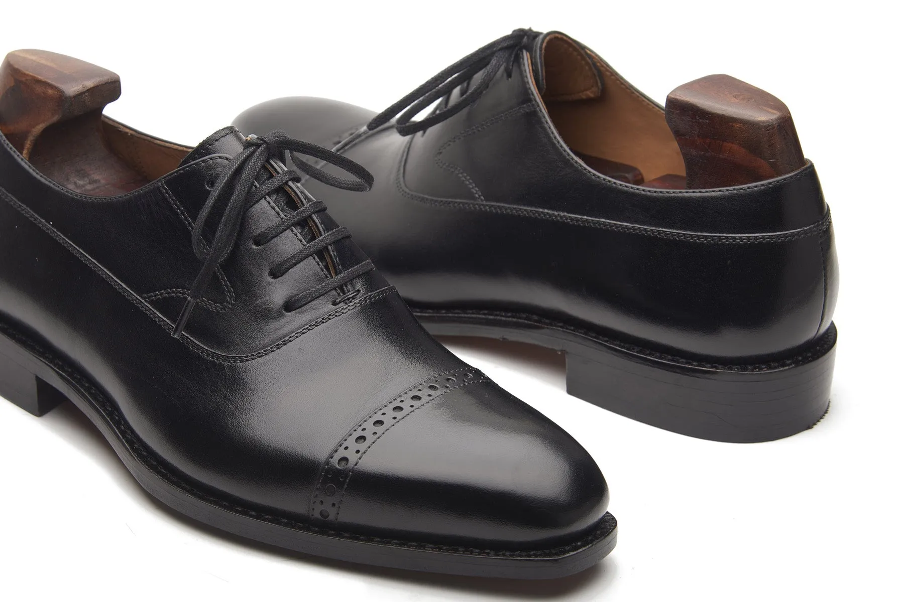 Richie, Quarter Brogue Balmoral - Black | Hand Welted | Classics Collection