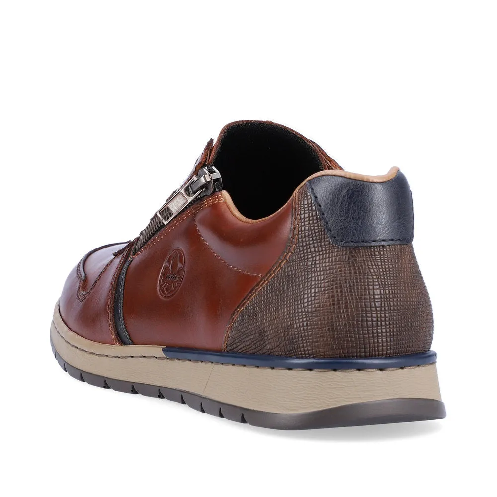 Rieker Men's Zip Sided Lace Up Sneaker