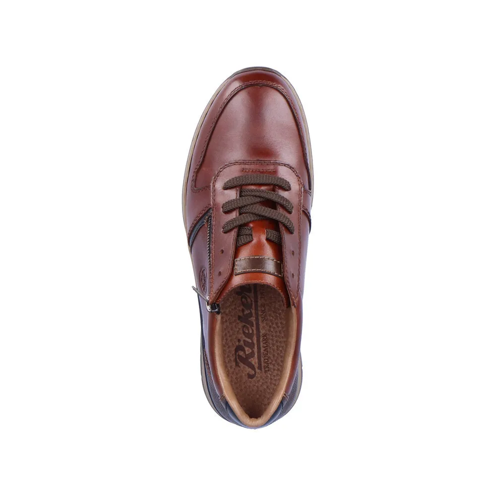Rieker Men's Zip Sided Lace Up Sneaker