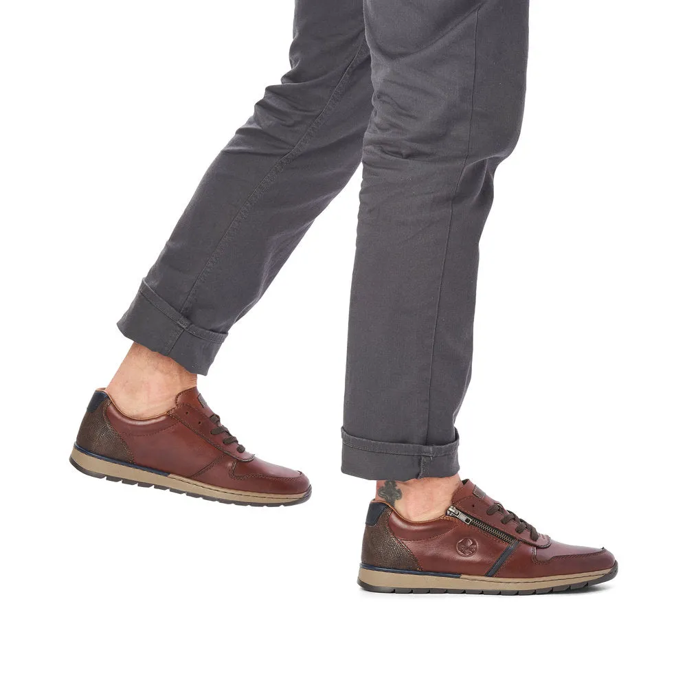 Rieker Men's Zip Sided Lace Up Sneaker
