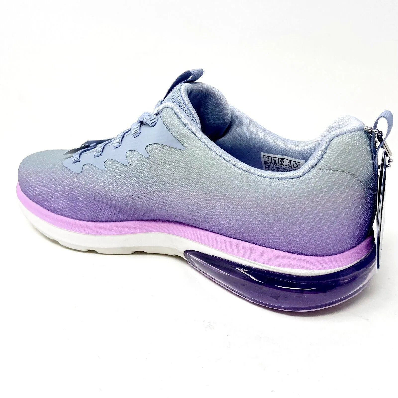Skechers Go Walk Air 2.0 Quick Breeze Gray Lavender Womens Casual Sneakers