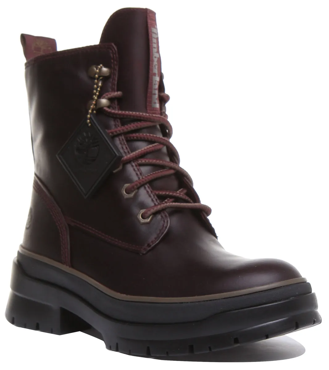 Timberland A2F7G Malynn Mid Lace Up Boot In Burgundy For Women
