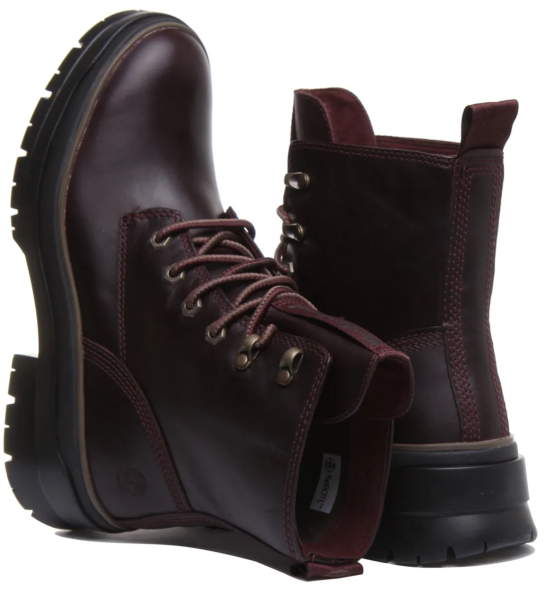 Timberland A2F7G Malynn Mid Lace Up Boot In Burgundy For Women