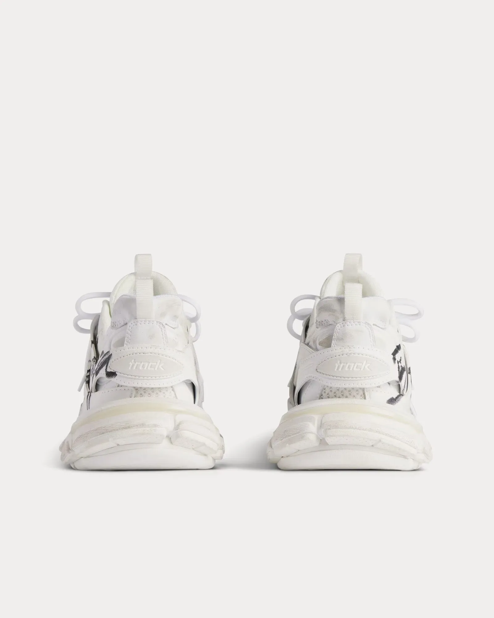 Track Signature White / Black Low Top Sneakers
