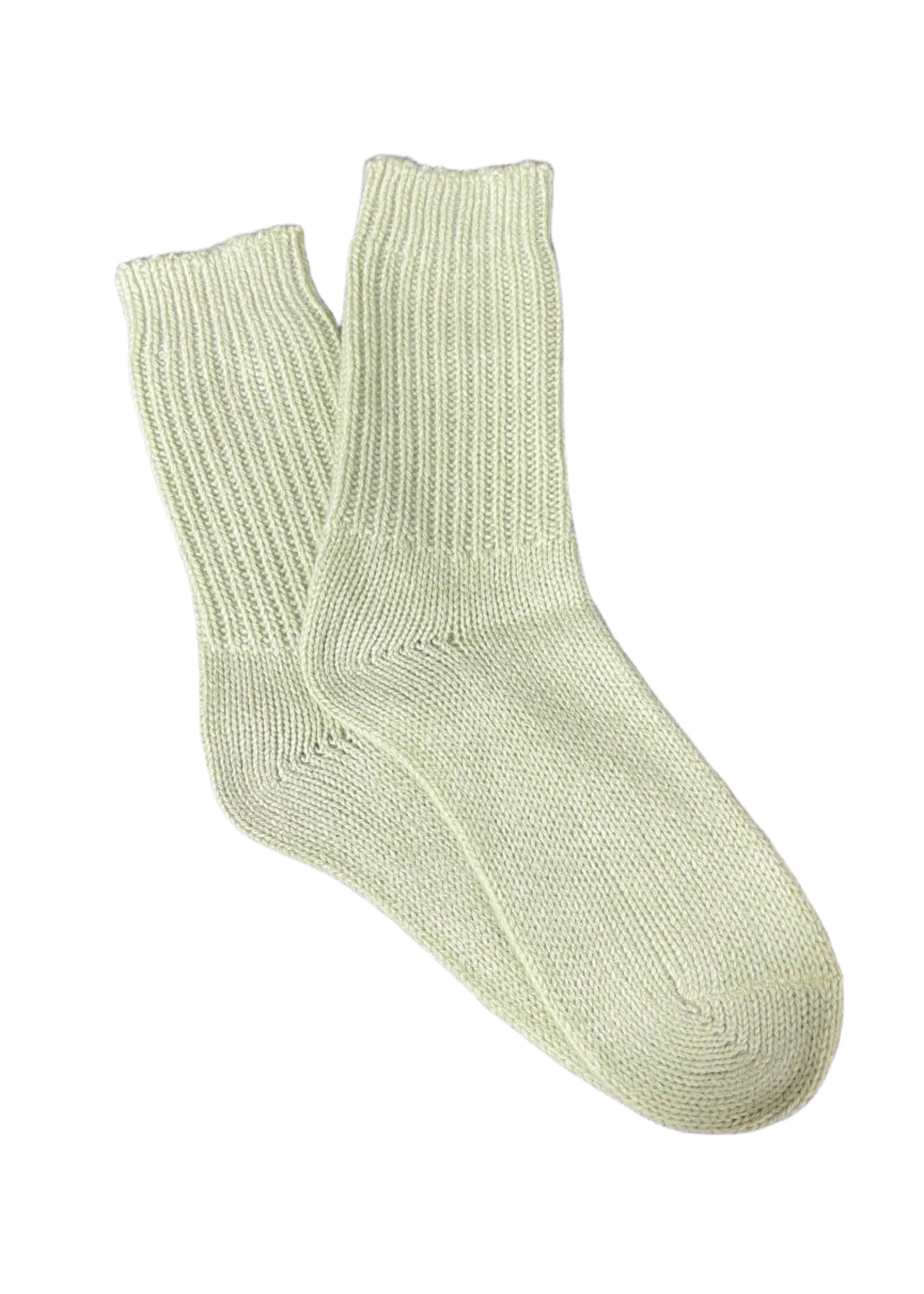 West of Ireland Cashmere Socks | Lime
