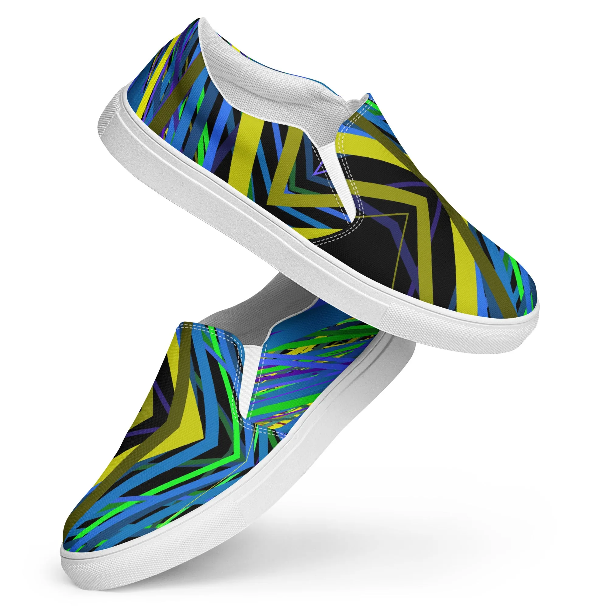Women’s slip-on canvas shoes in the colors of nature- Jewel Beetle